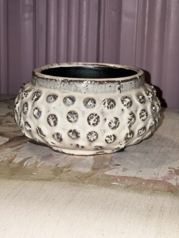 WHITE SPOTTED BOWL