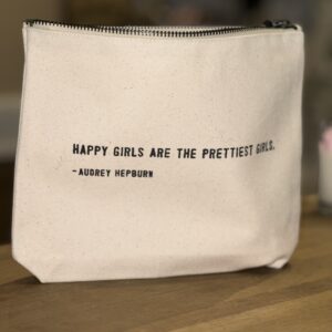 HAPPY GIRLS (AUDREY HEPBURN) CANVAS ZIP BAG