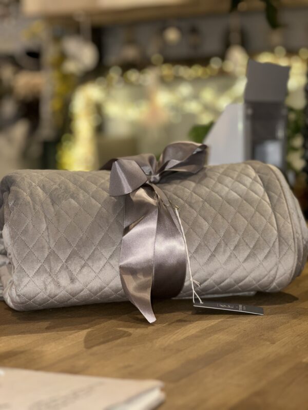 SILVER/GREY THROW BLANKET