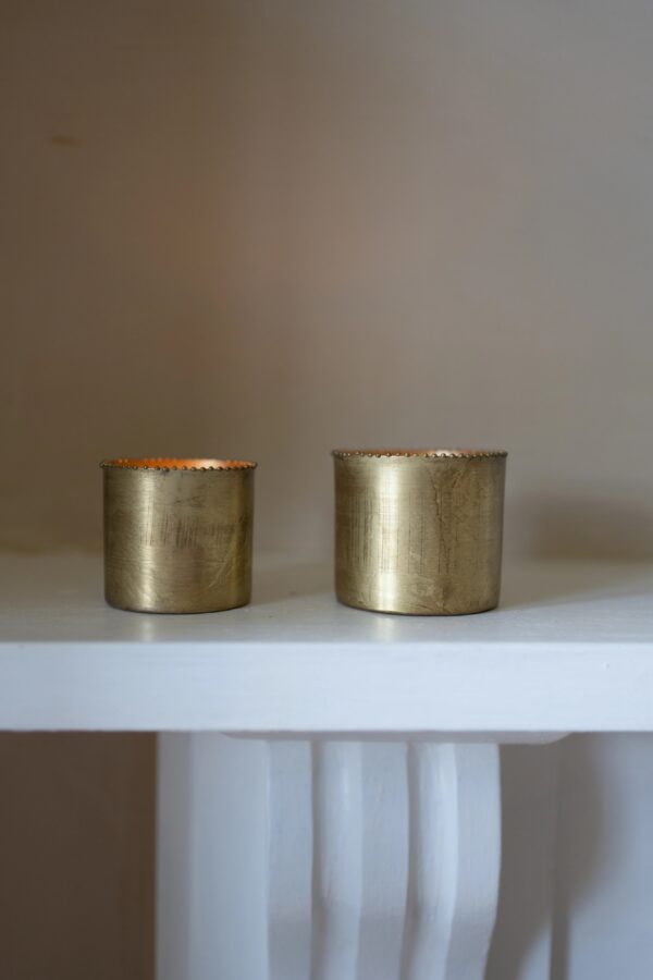 METAL BEAD CANDLE VOTIVES (SET OF 2) - Image 2
