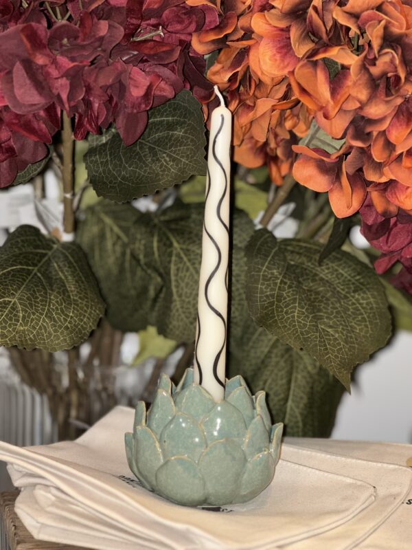 GREEN LOTUS CANDLE HOLDER