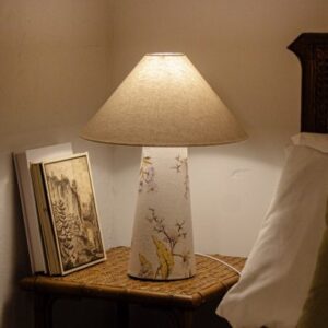 FABRIC SHADE LAMP - YELLOW BLOSSOMS