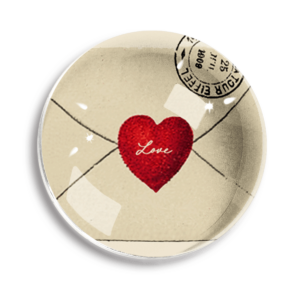 LOVE ENVELOPE CRYSTAL DOME PAPERWEIGHT
