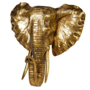 GOLD ELEPHANT WALL MOUNT