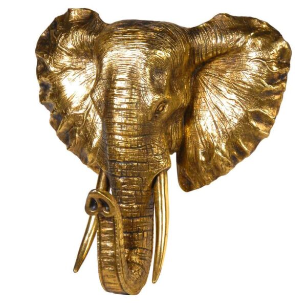 GOLD ELEPHANT WALL MOUNT
