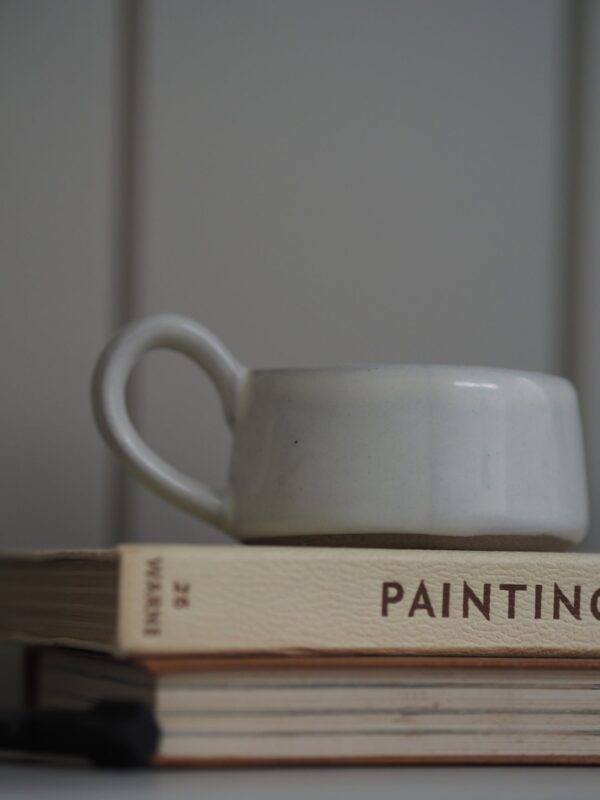STONEWARE TEA LIGHT CUP - MILK WHITE - Image 2