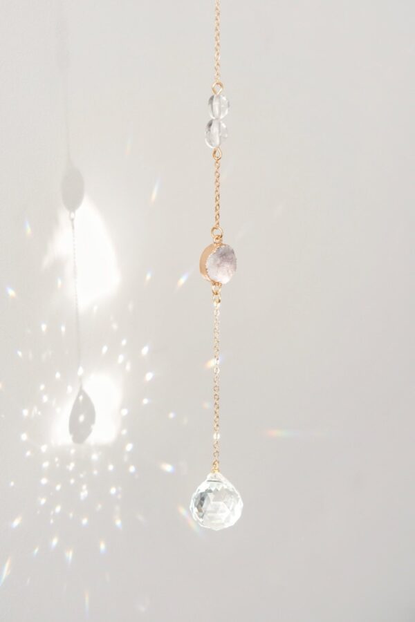 RAW QUARTZ MINI CRYSTAL WINDOW SUNCATCHER