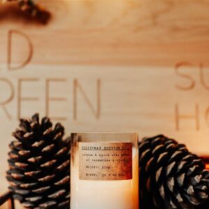 LARGE CHRISTMAS CANDLE - FIRE GLASS