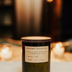LARGE CHRISTMAS CANDLE - EARTH GLASS