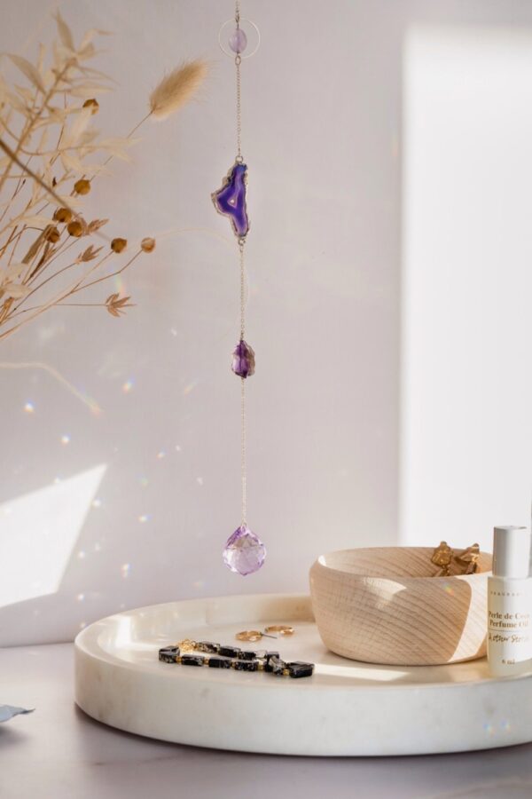 RAW AMETHYST CRYSTAL WINDOW SUNCATCHER - Image 3