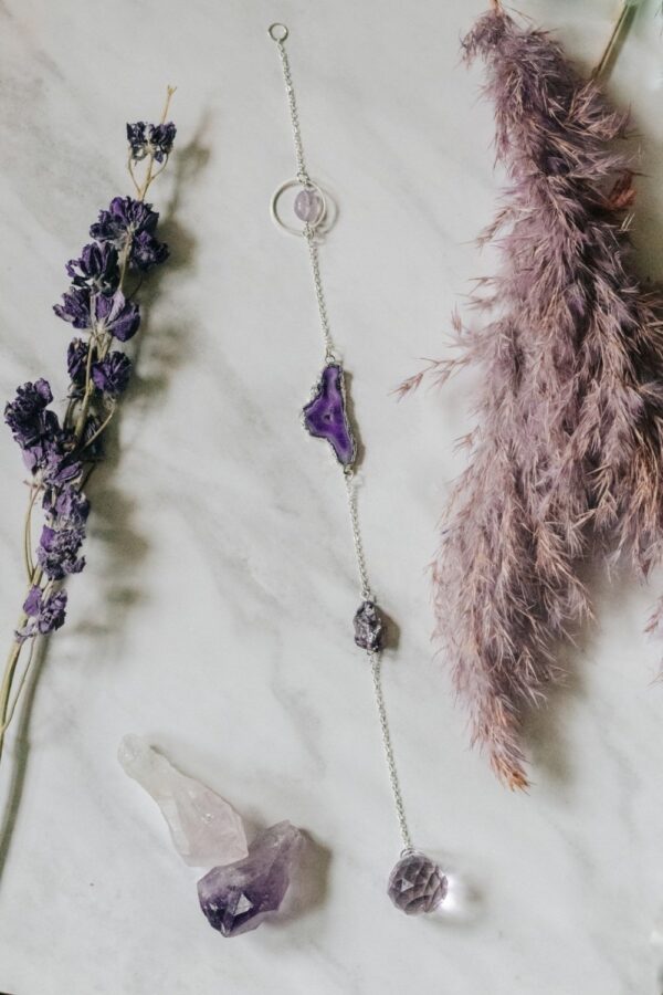RAW AMETHYST CRYSTAL WINDOW SUNCATCHER - Image 2