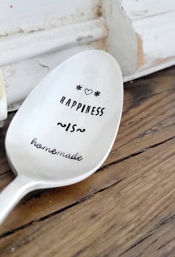 HAPPINESS IS HOMEMADE - VINTAGE STAMPED SPOON