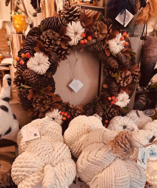 HANDMADE AUTUMNAL STRAW WREATH